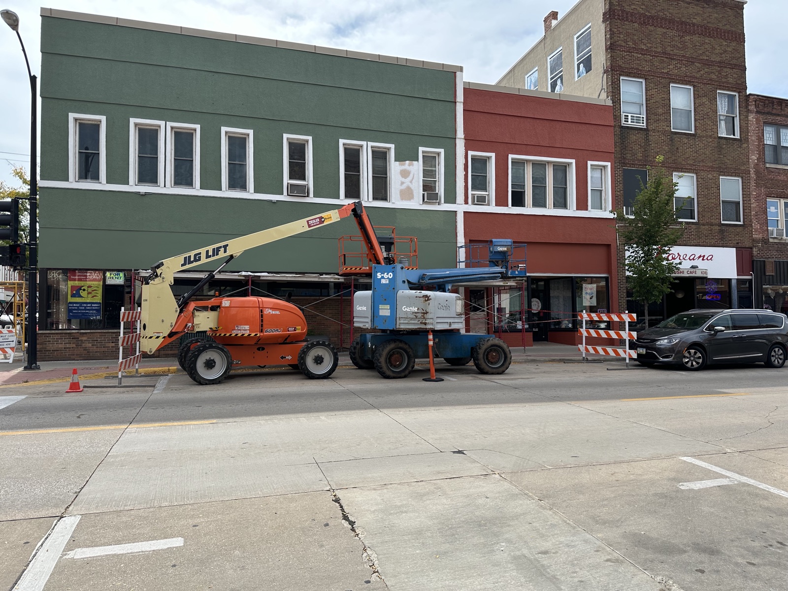 Downtown storefront facade job alternate angle